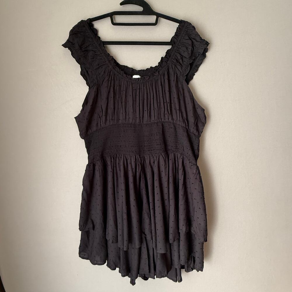 Princess Polly sz 8 black ruffle cottage boho romper NWOT - Picture 3 of 11
